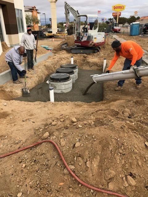 Underground septic installation